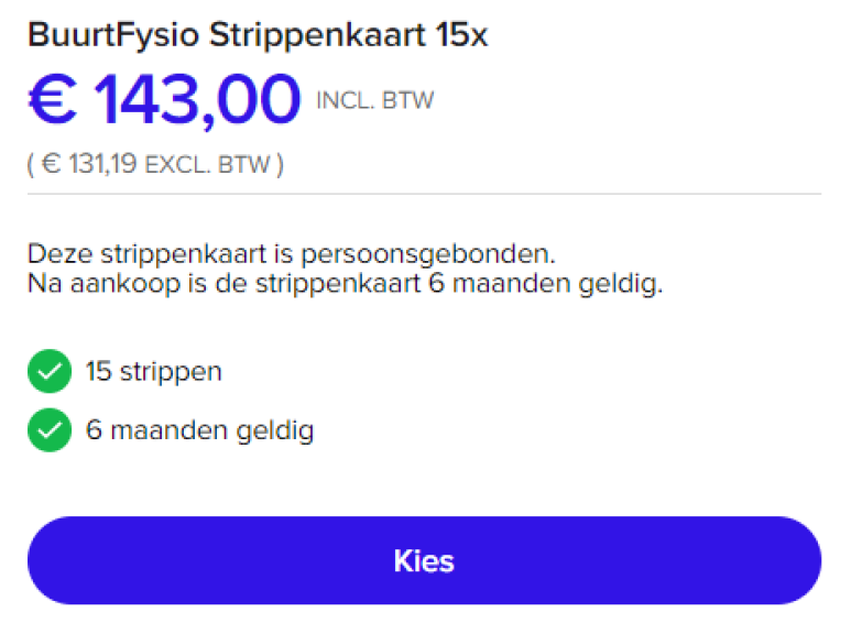 Strippenkaart 15 lessen MamaFit